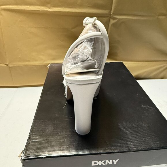 Dkny Women's Delicia Strappy Knotted Platform Sandals White Size 6.5 NEW - Picture 3 of 10